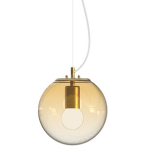 IDEAL LUX LIGHTING Mapa Clear 20cm Globe Pendant Ceiling Light Amber IDEAL LUX LIGHTING Mapa Clear 20cm Globe Pendant Ceiling Light Amber