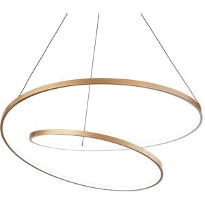 IDEAL LUX LIGHTING Oz 80cm Integrated LED Pendant Ceiling Light Brass 2700K IDEAL LUX LIGHTING Oz 80cm Integrated LED Pendant Ceiling Light Brass 2700K