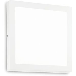 IDEAL LUX LIGHTING Universal Square 30cm Integrated LED Semi Flush Ceiling Light White 2700K IDEAL LUX LIGHTING Universal Square 30cm Integrated LED Semi Flush Ceiling Light White 2700K