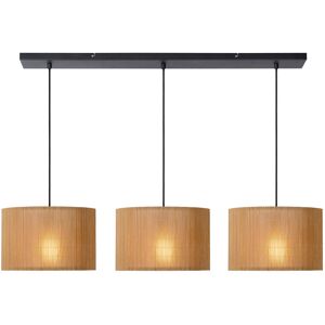 Lucide Lighting Magius Scandinavian Bar Pendant Light - 3xE27 - Light Wood Lucide Lighting Magius Scandinavian Bar Pendant Light - 3xE27 - Light Wood