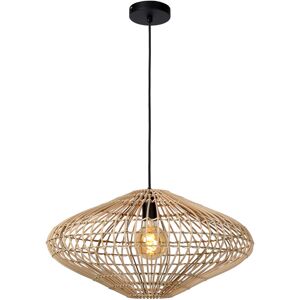 Lucide Lighting Magali Scandinavian Rattan Pendant Light 56cm - 1xE27 - Light Wood - Special Offer Lucide Lighting Magali Scandinavian Rattan Pendant Light 56cm - 1xE27 - Light Wood - Special Offer
