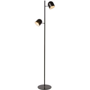 Lucide Skanska LED Floor Lamp - Adjustable Twin Lights - Black Lucide Skanska LED Floor Lamp - Adjustable Twin Lights - Black