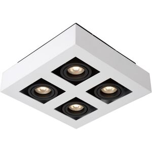 Lucide Lighting Xirax Modern Ceiling Spotlight - LED Dim to warm - GU10 - 4x5W 2200K/3000K - White Lucide Lighting Xirax Modern Ceiling Spotlight - LED Dim to warm - GU10 - 4x5W 2200K/3000K - White