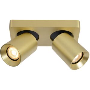 Lucide Nigel Twin Ceiling Spotlight - Dimmable Warm Light - GU10 - 2x5W 2200K/3000K - Gold Lucide Nigel Twin Ceiling Spotlight - Dimmable Warm Light - GU10 - 2x5W 2200K/3000K - Gold