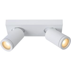 Lucide Lighting Taylor Modern Twin Ceiling Spotlight Bathroom - LED Dim to warm - GU10 - 2x5W 2200K/3000K - IP44 - White Lucide Lighting Taylor Modern Twin Ceiling Spotlight Bathroom - LED Dim to warm - GU10 - 2x5W 2200K/3000K - IP44 - White