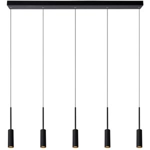 Lucide Lighting Tubule Modern Bar Pendant Light - LED - 5x7W 2700K - Black Lucide Lighting Tubule Modern Bar Pendant Light - LED - 5x7W 2700K - Black