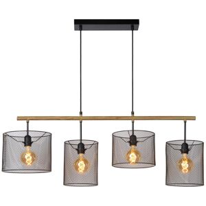 Lucide Lighting Baskett Vintage Bar Pendant Light - 4xE27 - Black - Special Offer Lucide Lighting Baskett Vintage Bar Pendant Light - 4xE27 - Black - Special Offer