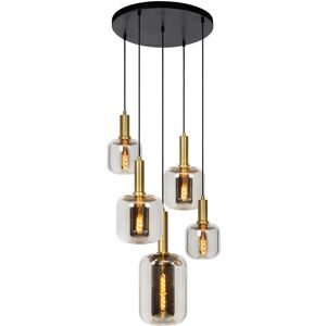 Lucide Lighting Joanet Modern Cluster Pendant Light - Ø 66cm - 5xE27 - Smoke Grey Lucide Lighting Joanet Modern Cluster Pendant Light - Ø 66cm - 5xE27 - Smoke Grey