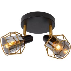 Lucide Lighting Nila Vintage Twin Ceiling Spotlight - 2xE14 - Black Lucide Lighting Nila Vintage Twin Ceiling Spotlight - 2xE14 - Black