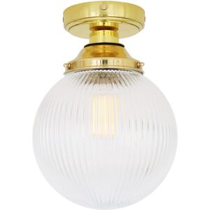 Mullan Lighting Cherith Bathroom Globe Ceiling Light, Polished Brass, IP44 Mullan Lighting Cherith Bathroom Globe Ceiling Light, Polished Brass, IP44