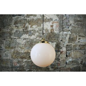 Mullan Lighting Pelagia Bathroom 35cm Globe Pendant, Polished Brass, IP44 Mullan Lighting Pelagia Bathroom 35cm Globe Pendant, Polished Brass, IP44