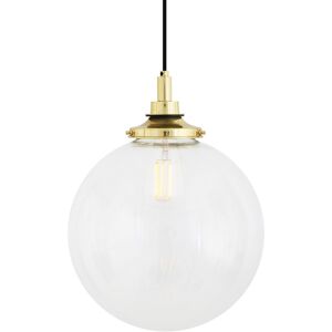 Mullan Lighting Laguna Bathroom 30cm Globe Pendant Light, Polished Brass, IP44 Mullan Lighting Laguna Bathroom 30cm Globe Pendant Light, Polished Brass, IP44