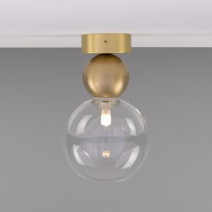 Mullan Lighting Helena Globe Ceiling Light, Satin Brass, Clear Mullan Lighting Helena Globe Ceiling Light, Satin Brass, Clear