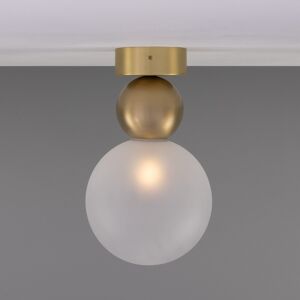 Mullan Lighting Helena Globe Ceiling Light, Satin Brass, Frosted Mullan Lighting Helena Globe Ceiling Light, Satin Brass, Frosted