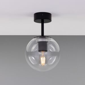Mullan Lighting Venice Globe Ceiling/Globe Wall Light, Matte Black, Clear Mullan Lighting Venice Globe Ceiling/Globe Wall Light, Matte Black, Clear