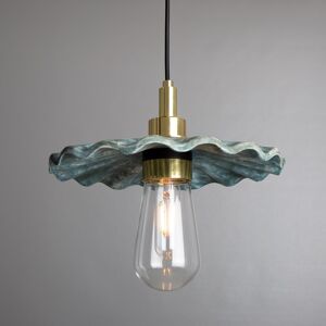 Mullan Lighting Kirhii Bathroom Pendant Blue Earth, Polished Brass, IP44 Mullan Lighting Kirhii Bathroom Pendant Blue Earth, Polished Brass, IP44