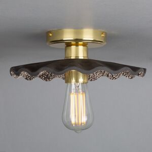 Mullan Lighting Kapok Ceiling Light Black Clay, Polished Brass Mullan Lighting Kapok Ceiling Light Black Clay, Polished Brass