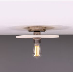 Mullan Lighting Bog Oak Ceiling Light, Matte White Striped, Antique Silver Mullan Lighting Bog Oak Ceiling Light, Matte White Striped, Antique Silver