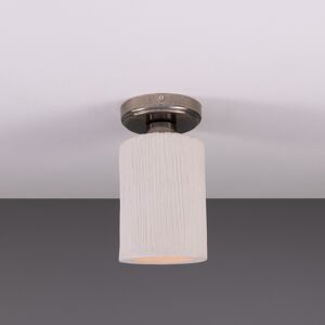 Mullan Lighting Senna Ceiling Light, Matte White Striped, Antique Silver Mullan Lighting Senna Ceiling Light, Matte White Striped, Antique Silver