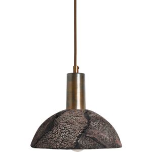 Mullan Lighting Kauri Dome Pendant Black Clay, Antique Brass Mullan Lighting Kauri Dome Pendant Black Clay, Antique Brass