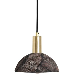 Mullan Lighting Kauri Dome Pendant Black Clay, polished Brass Mullan Lighting Kauri Dome Pendant Black Clay, polished Brass