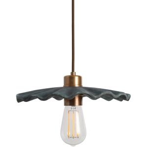 Mullan Lighting Kapok Pendant Blue Earth, Antique Brass Mullan Lighting Kapok Pendant Blue Earth, Antique Brass