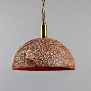 Mullan Lighting Kauri Dome Pendant 37cm Red Iron, Polished Brass Mullan Lighting Kauri Dome Pendant 37cm Red Iron, Polished Brass