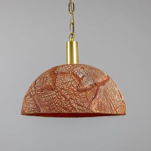 Mullan Lighting Kauri Dome Pendant 37cm Red Iron, Satin Brass Mullan Lighting Kauri Dome Pendant 37cm Red Iron, Satin Brass