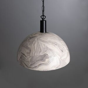 Mullan Lighting Kauri Dome Pendant 37cm Marbled, Matt Black Mullan Lighting Kauri Dome Pendant 37cm Marbled, Matt Black
