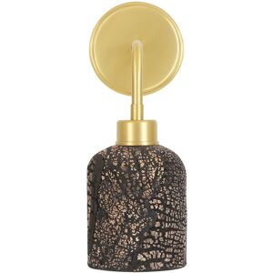 Mullan Lighting Osier Wall Light Black Clay, Satin Brass Mullan Lighting Osier Wall Light Black Clay, Satin Brass