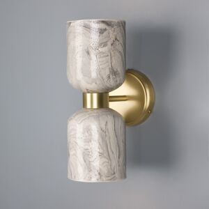 Mullan Lighting Sakura Wall Light Marbled, Satin Brass Mullan Lighting Sakura Wall Light Marbled, Satin Brass