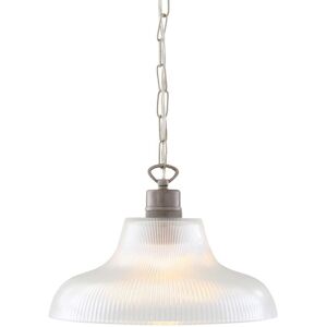 Mullan Lighting London 30cm Railway Dome Pendant, Antique Silver Mullan Lighting London 30cm Railway Dome Pendant, Antique Silver