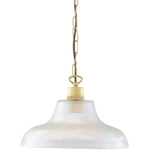 Mullan Lighting London 30cm Railway Dome Pendant, Polished Brass Mullan Lighting London 30cm Railway Dome Pendant, Polished Brass