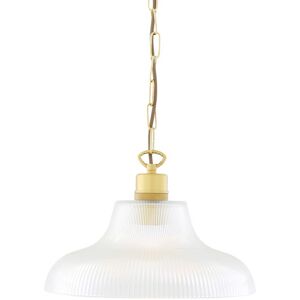 Mullan Lighting London 30cm Railway Dome Pendant, Satin Brass Mullan Lighting London 30cm Railway Dome Pendant, Satin Brass