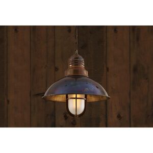 Mullan Lighting Tirana Deck Dome Pendant, Antique Brass, Frosted Glass Mullan Lighting Tirana Deck Dome Pendant, Antique Brass, Frosted Glass