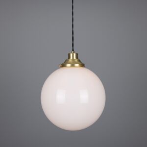 Mullan Lighting Gentry 30cm Globe Pendant, Satin Brass Mullan Lighting Gentry 30cm Globe Pendant, Satin Brass