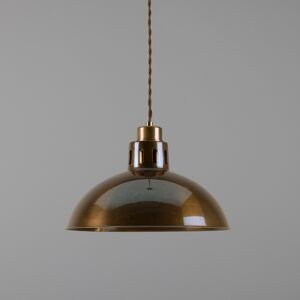 Mullan Lighting Paris Industrial Dome Pendant, Antique Brass Mullan Lighting Paris Industrial Dome Pendant, Antique Brass