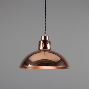 Mullan Lighting Berlin Vintage Dome Pendant, Polished Copper Mullan Lighting Berlin Vintage Dome Pendant, Polished Copper