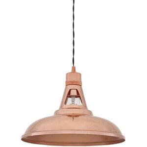 Mullan Lighting Minsk Industrial Dome Pendant, Polished Copper Mullan Lighting Minsk Industrial Dome Pendant, Polished Copper