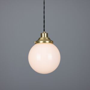 Mullan Lighting Gentry 20cm Globe Pendant, Satin Brass Mullan Lighting Gentry 20cm Globe Pendant, Satin Brass