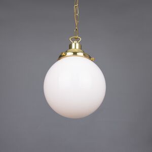Mullan Lighting Yerevan 20cm Globe Pendant, Polished Brass Mullan Lighting Yerevan 20cm Globe Pendant, Polished Brass