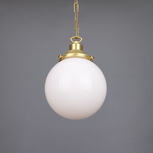 Mullan Lighting Yerevan 20cm Globe Pendant, Satin Brass Mullan Lighting Yerevan 20cm Globe Pendant, Satin Brass