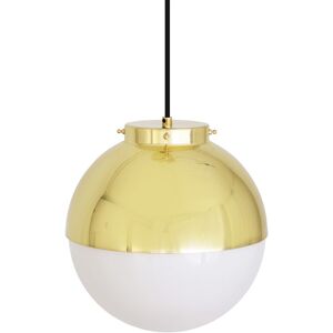 Mullan Lighting Florence Globe Pendant Light, Polished Brass, Opal Glass Mullan Lighting Florence Globe Pendant Light, Polished Brass, Opal Glass