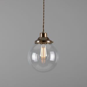 Mullan Lighting Virginia 20cm Globe Pendant, Antique Brass Mullan Lighting Virginia 20cm Globe Pendant, Antique Brass