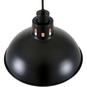 Mullan Lighting Bessemer Dome Pendant Light, Matt Black & Satin Copper Mullan Lighting Bessemer Dome Pendant Light, Matt Black & Satin Copper