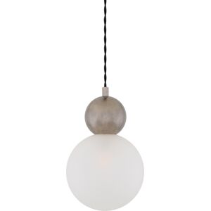 Mullan Lighting Helena Globe Pendant, Antique Silver, Frosted Glass Mullan Lighting Helena Globe Pendant, Antique Silver, Frosted Glass