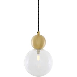 Mullan Lighting Helena Globe Pendant, Satin Brass, Clear Glass Mullan Lighting Helena Globe Pendant, Satin Brass, Clear Glass