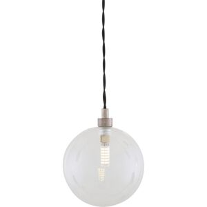 Mullan Lighting Madlin Globe Pendant, Antique Silver, Clear Glass Mullan Lighting Madlin Globe Pendant, Antique Silver, Clear Glass