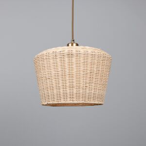 Mullan Lighting Manila Rattan Large Dome Pendant, Antique Brass Mullan Lighting Manila Rattan Large Dome Pendant, Antique Brass
