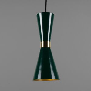 Mullan Lighting Cairo Coloured Pendant Light, Polished Brass, Racing Green Mullan Lighting Cairo Coloured Pendant Light, Polished Brass, Racing Green